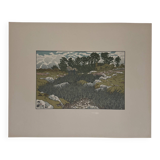 Lithograph by Henri Rivière Stream at Lopérec