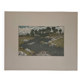 Lithograph by Henri Rivière Stream at Lopérec