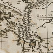 Rare original map of Ethiopia from the 17th century by Willem Janszoon Blaeu.