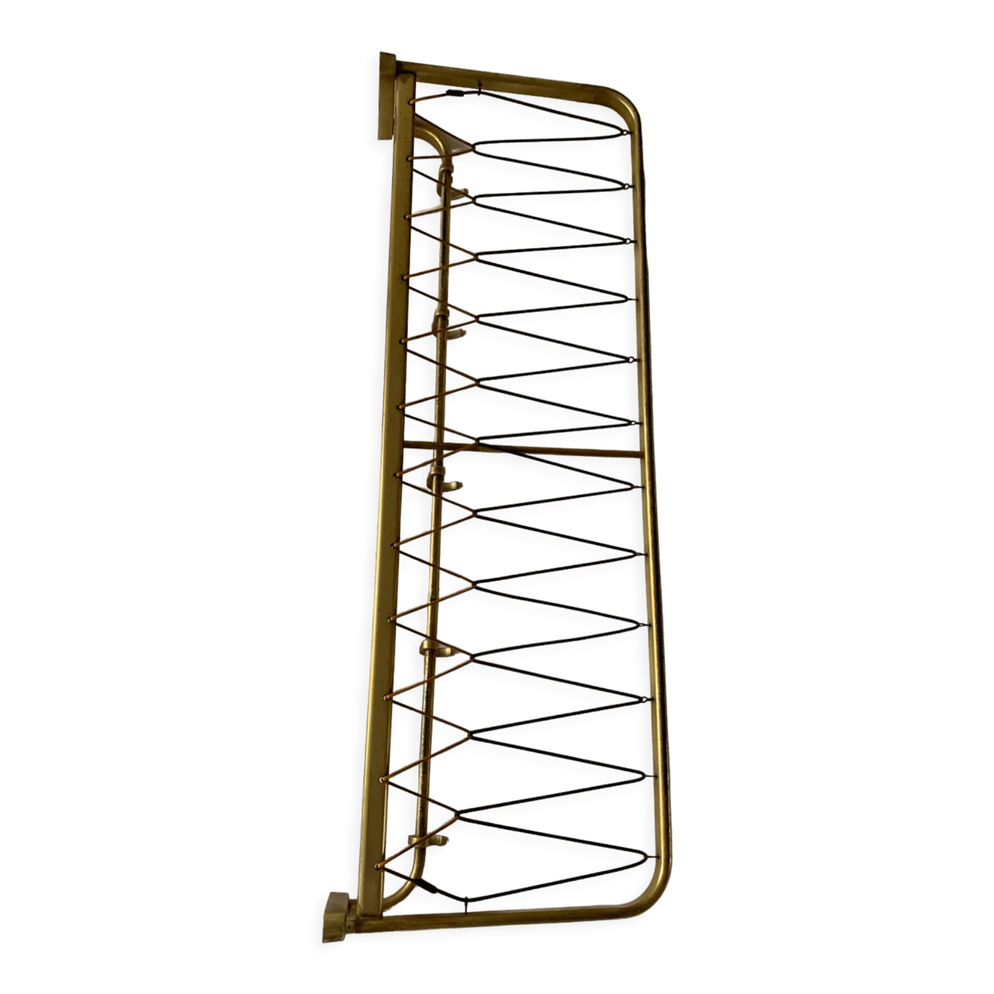 Vintage wall coat rack in gilded metal