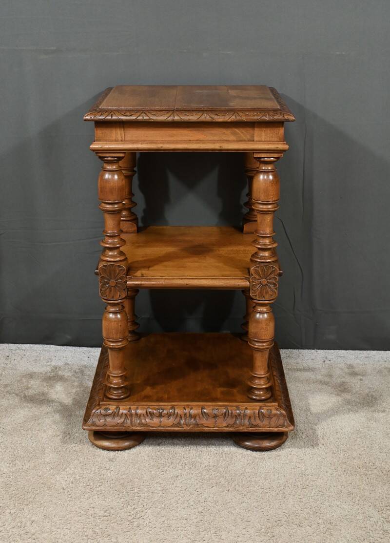 Small Solid Walnut Coffee Table, Louis-Philippe Style – Late 19th Century