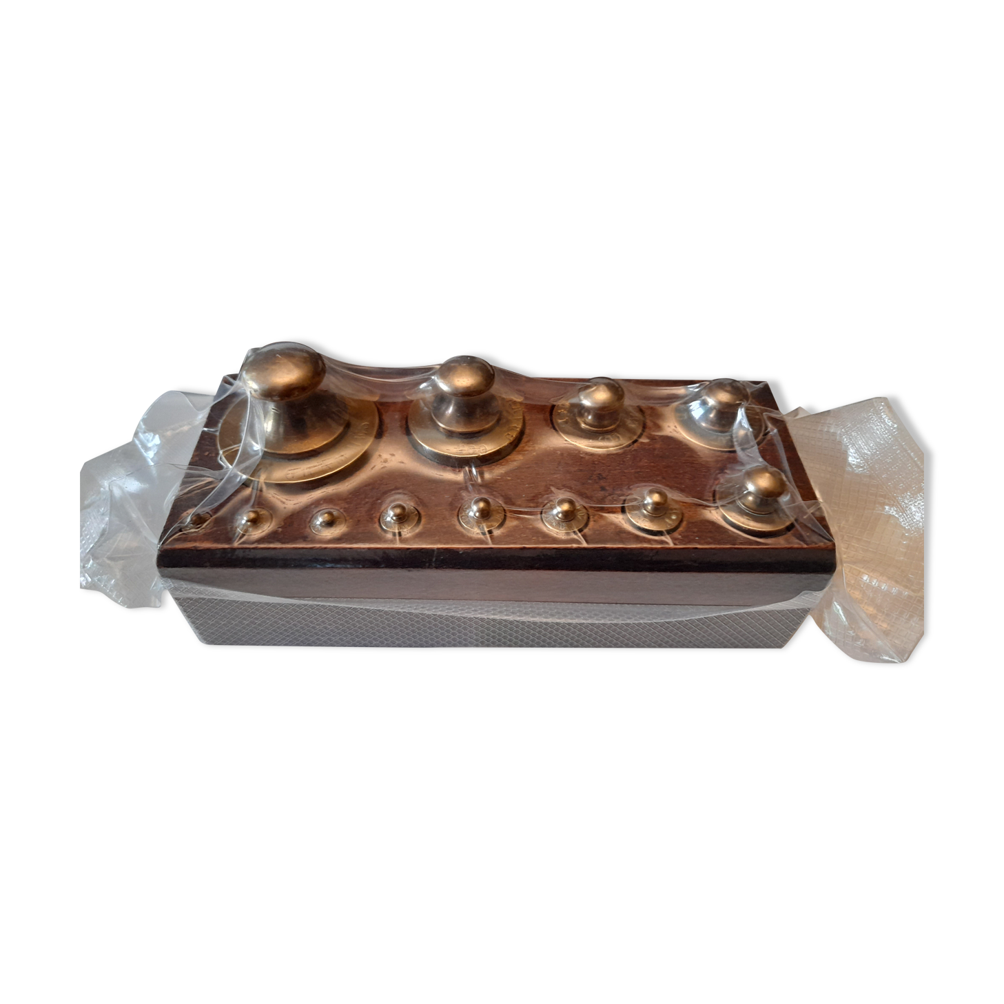 Complete weight box for Roberval scale