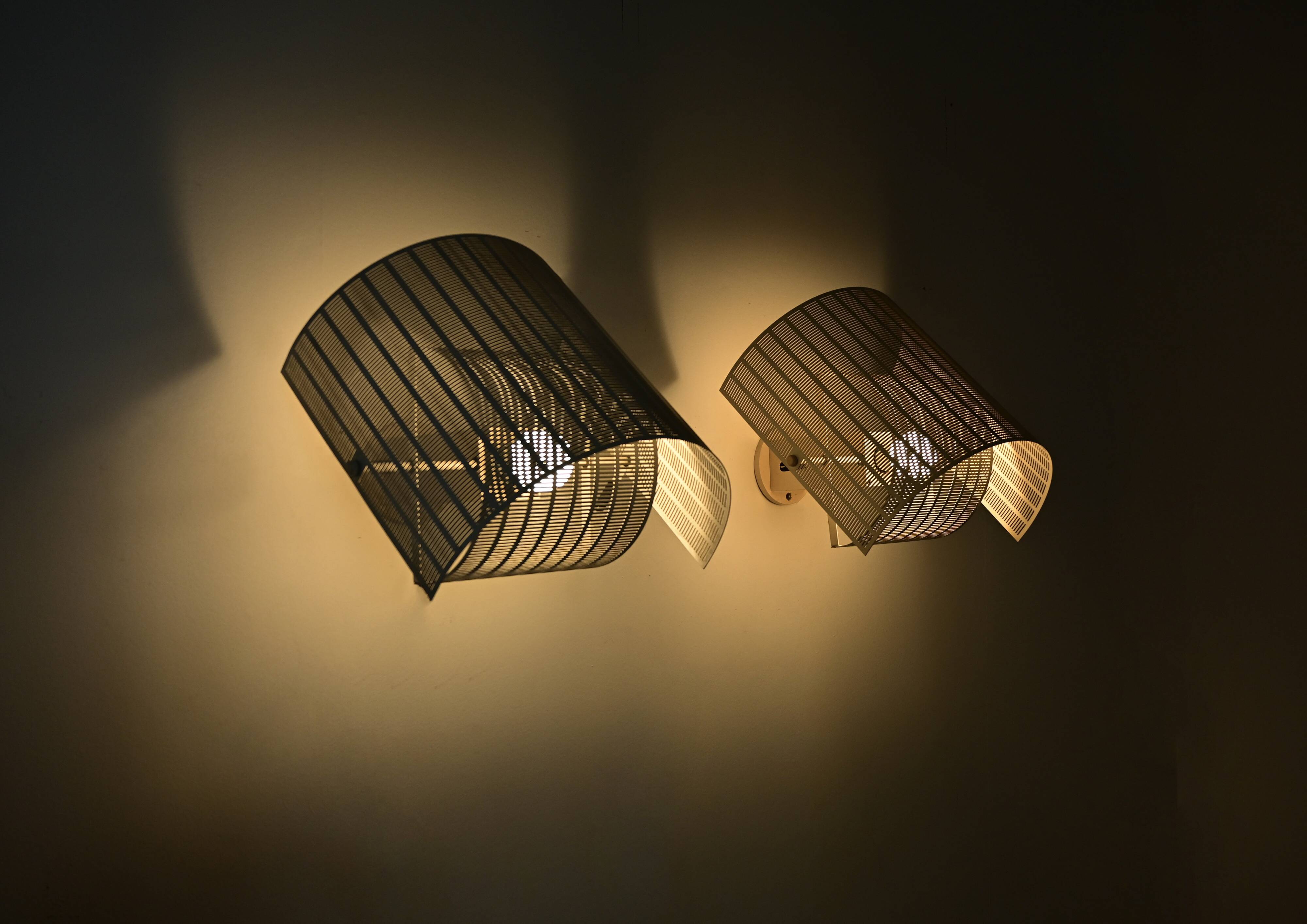 Pair of Shogun Wall Lights by Mario Botta for Artemide, 1980s.