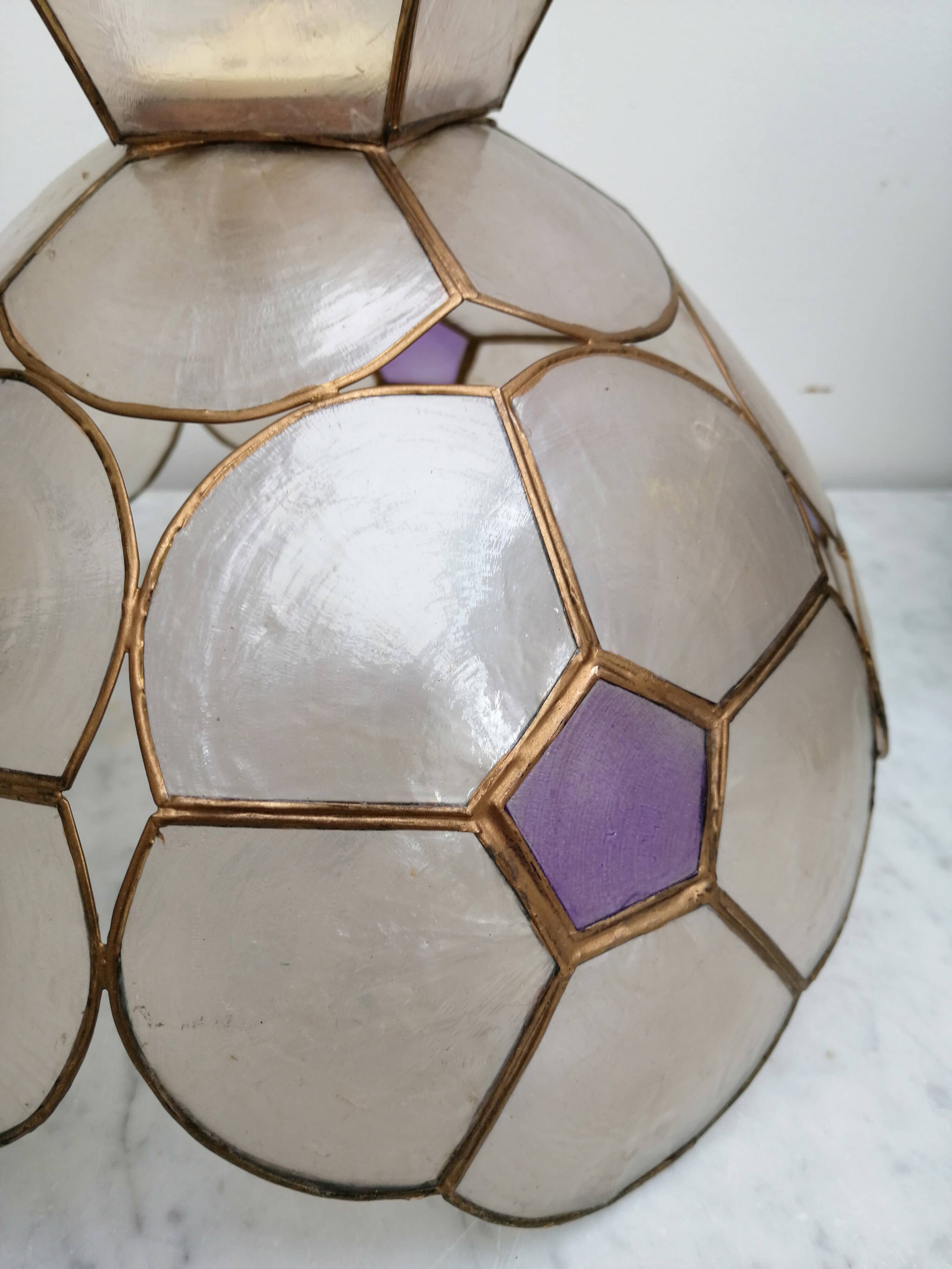 Purple Crapiz mother-of-pearl chandelier