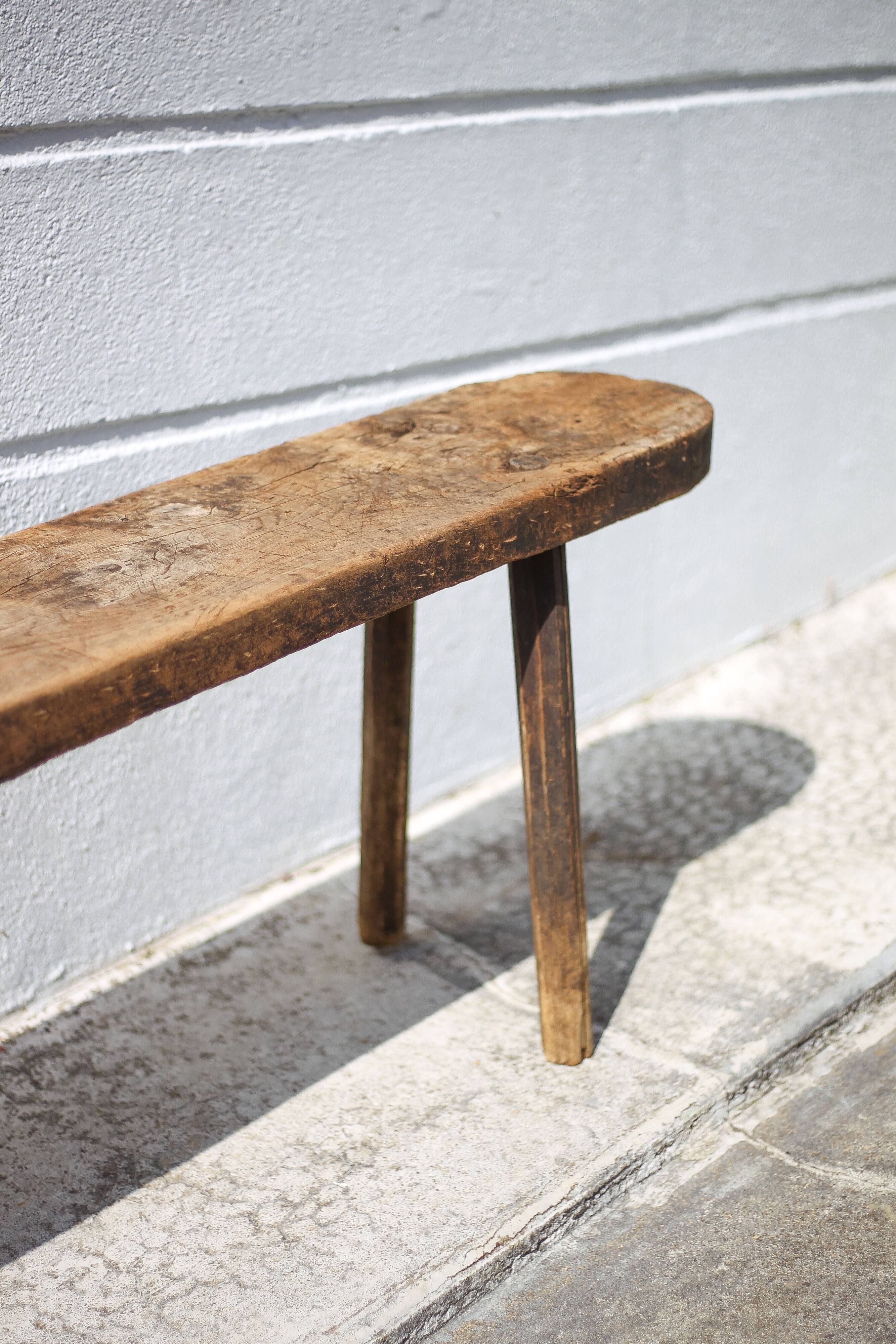 Old farm bench, vintage wooden bench, vintage bench