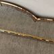 Large vintage brass and glazing bead mirror