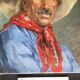 Oil on canvas "Man with red scarf" 1942 by AVRIL