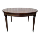 Table à manger ronde en acajou de style Louis XVI 230 cm