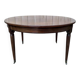 Table à manger ronde en acajou de style Louis XVI 230 cm