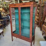 Showcase 2 doors 3 floors glazed mahogany