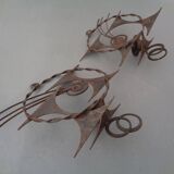 Brutalist Iron Candleholders by Henrik Horst, Denmark, 1960s, Set of 2