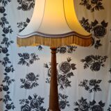 Cherry wood floor lamp