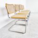 Set of 4 vintage Marcel Breuer Cesca chairs, made in italy, 1970s