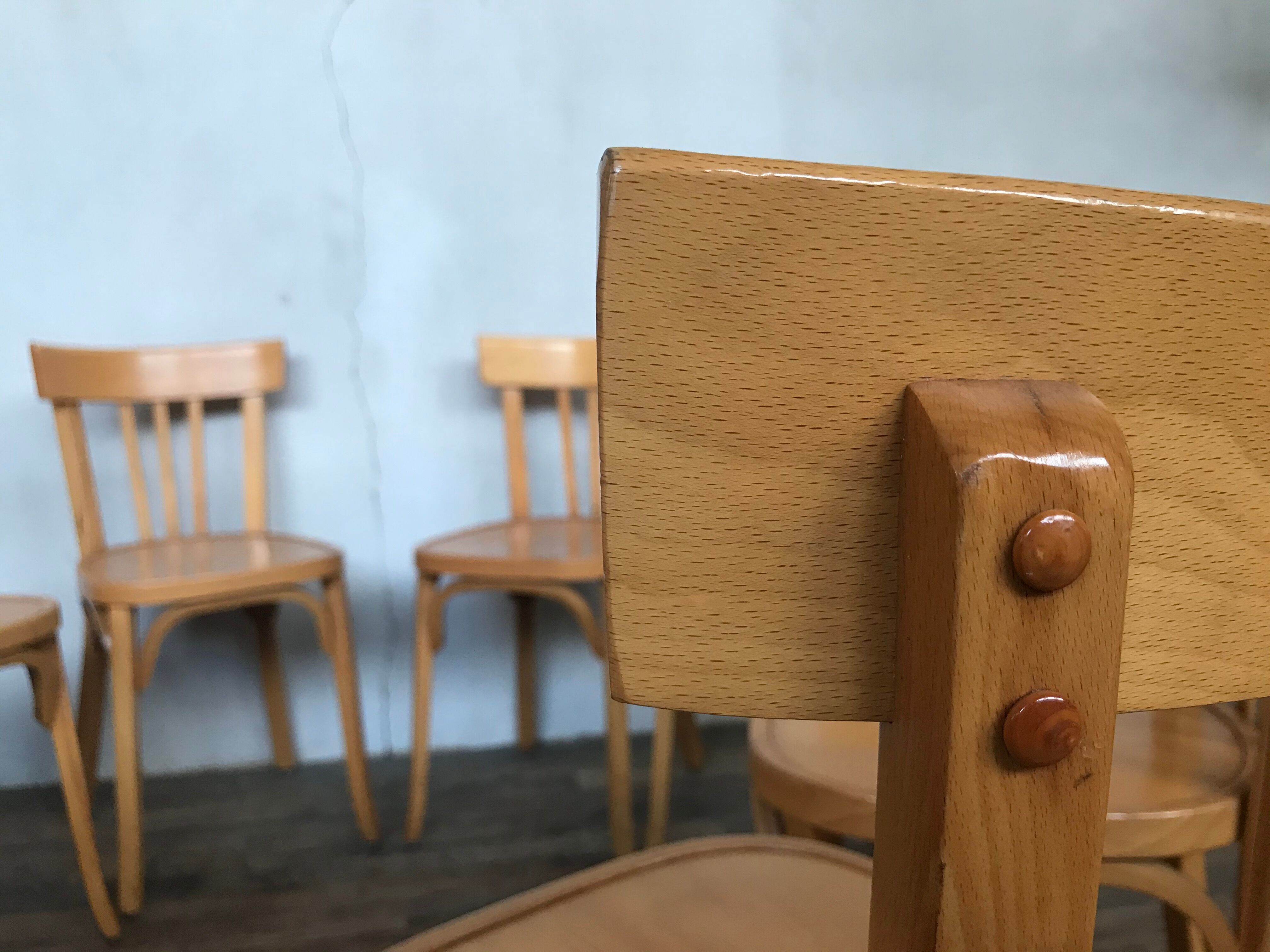 Series of 8 chairs Baumann vintage edition 1960