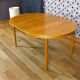 Scandinavian design round table in blond oak Farstrup vintage 1960