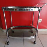 70s design chrome bar trolley