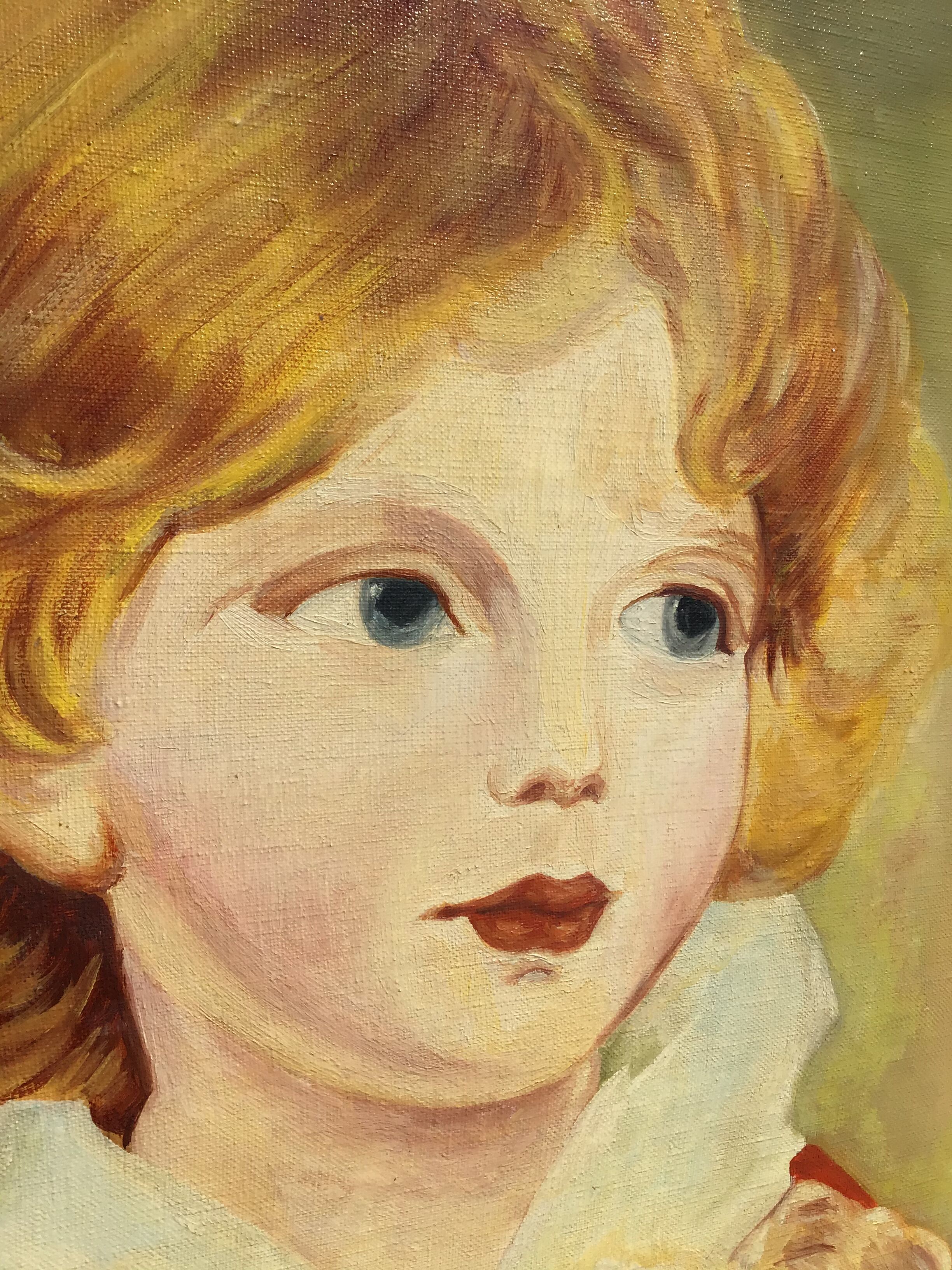 Portrait oil on canvas child