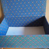 Ancient box in Provençal-style fabric