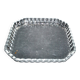 Old square tray in molded glass - liquor or fruit service 21.5cm