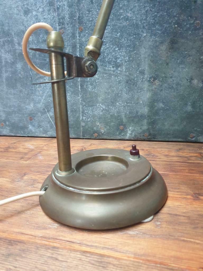 Antique brass desk lamp
