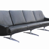 1960s leather 4-seater sofa