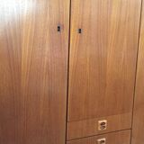 1960 plating chrome legs teak Cabinet