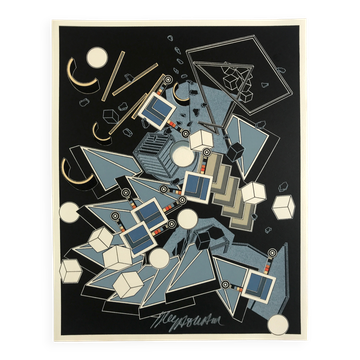 Alain le yaouanc, of soils..., 1978. original lithograph signed in pencil.
