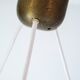 Vintage three-arm ceiling pendant – opal glass and brass – Bent Karlby –1950/60s