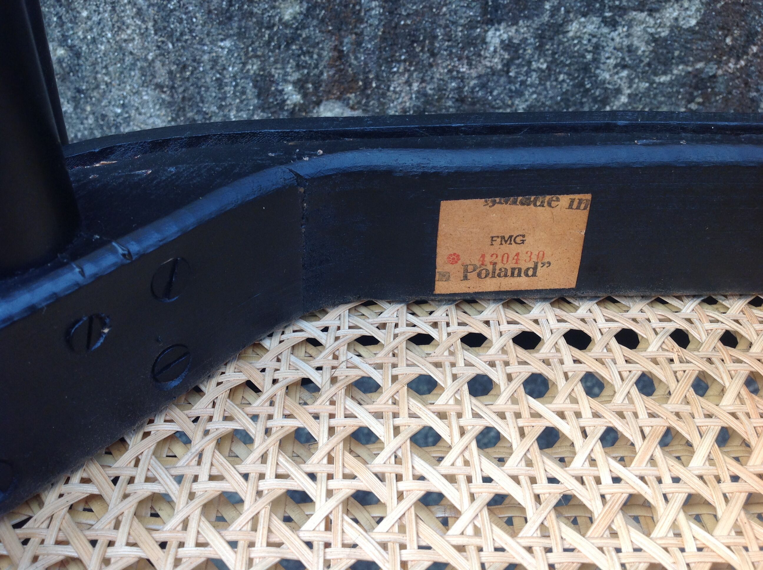 4 Stools or bar chairs, Thonet model 811 by Hoffmann