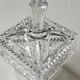 Sucrier vintage de forme carrée en cristal motifs croisillons, losanges, écailles