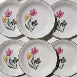 Lot 6 flat plates Digoin Sarreguemines