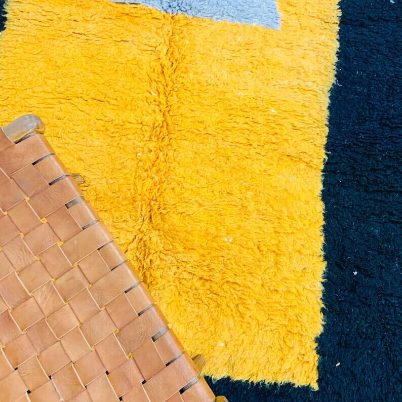 Azilal colorful natural wool handmade rug 300cmx200cm