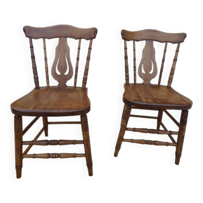 2 Chaises de style western dans leurs patines-Très bon état