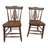 2 Chaises de style western dans leurs patines-Très bon état