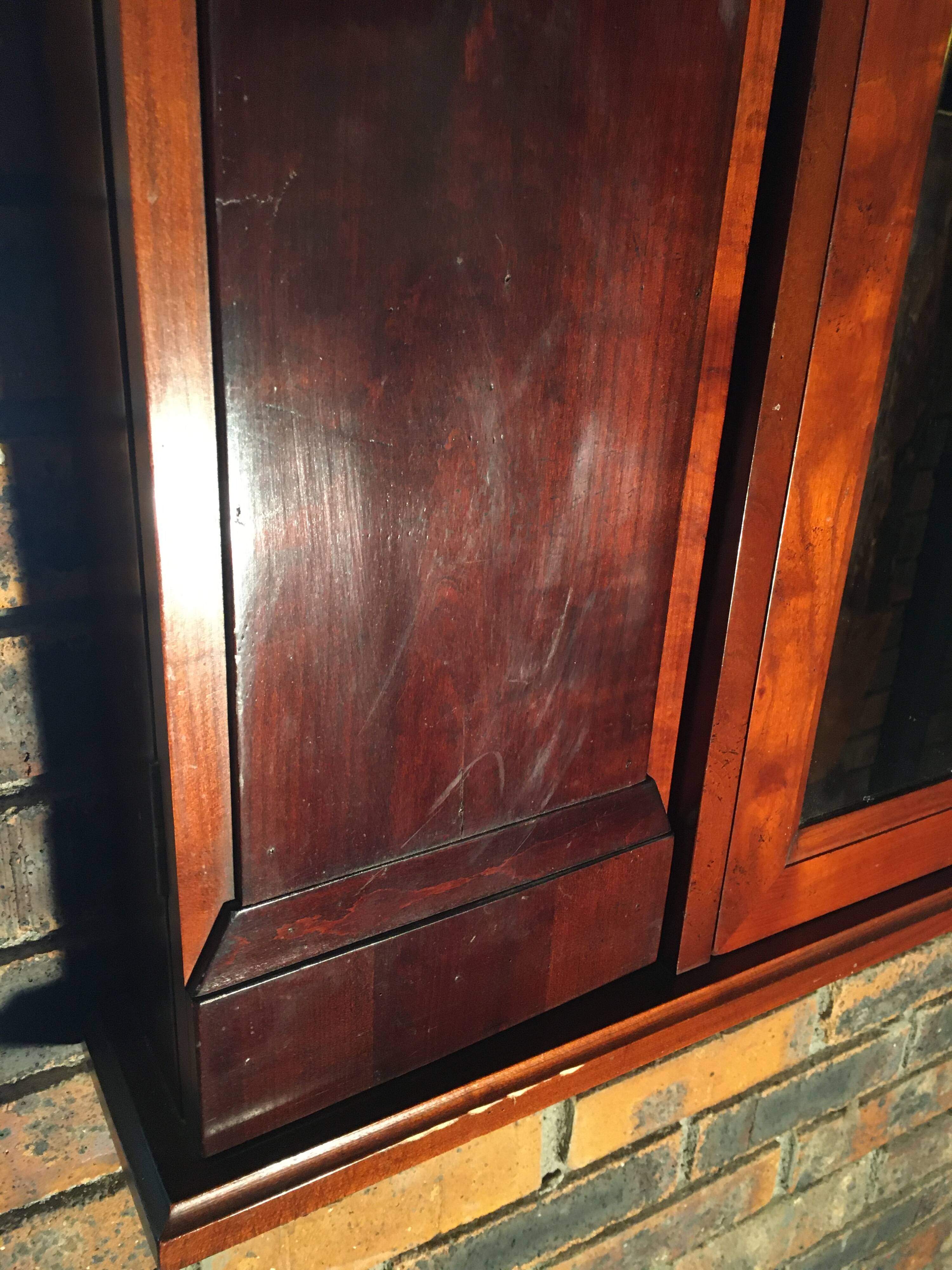 Vintage “Felix Monge” wall tie in cherry wood with mirrors