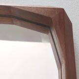 Square Wall Mirror by Dino Cavalli with Ebonized Walnut Frame, Italy