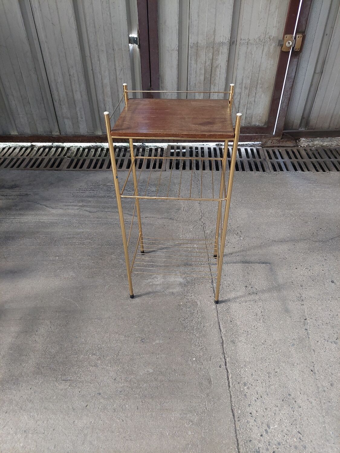Gilded metal side table