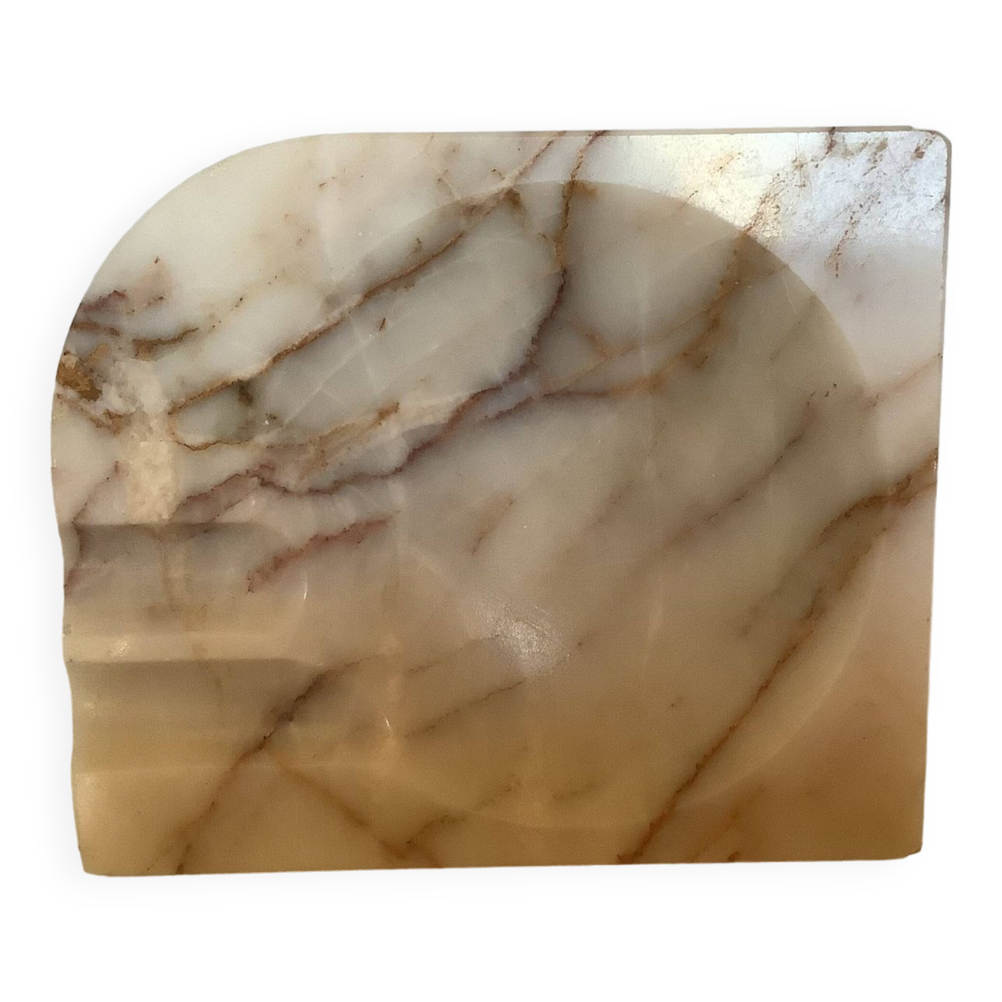 Asymmetrical marble ashtray emptier