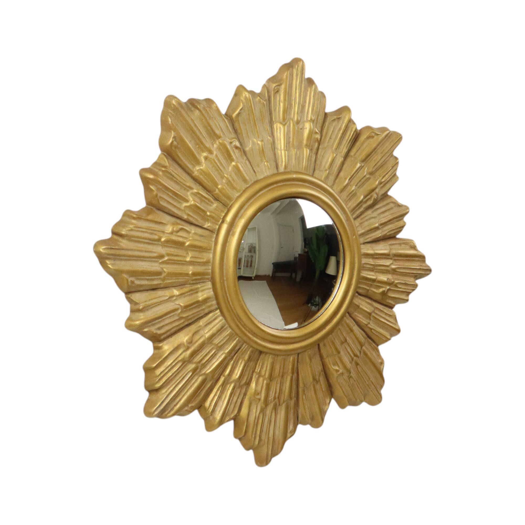 Golden Sun Mirror Plaster Sunburst Mirror Convex 48cm