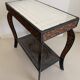 Guéridon vintage 1970 artisanat fait main miroir oriental - 60 x 30 cm