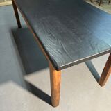 Farmhouse table, black top