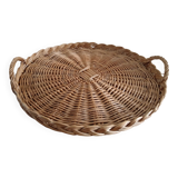 Rattan wicker braided tray