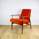 Orange Lis Lounge Chair by Henryk Lis, 1970s