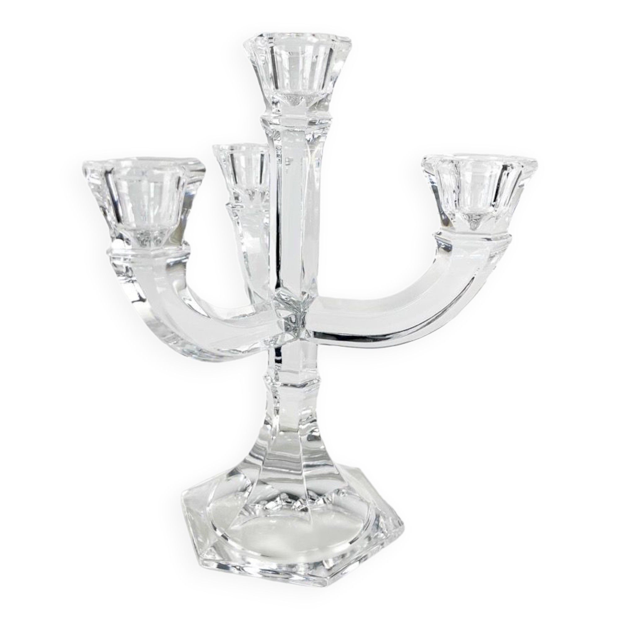 Design chandelier in glass 4 burners
