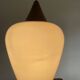 Danish teak and milk glass pendant lamp.