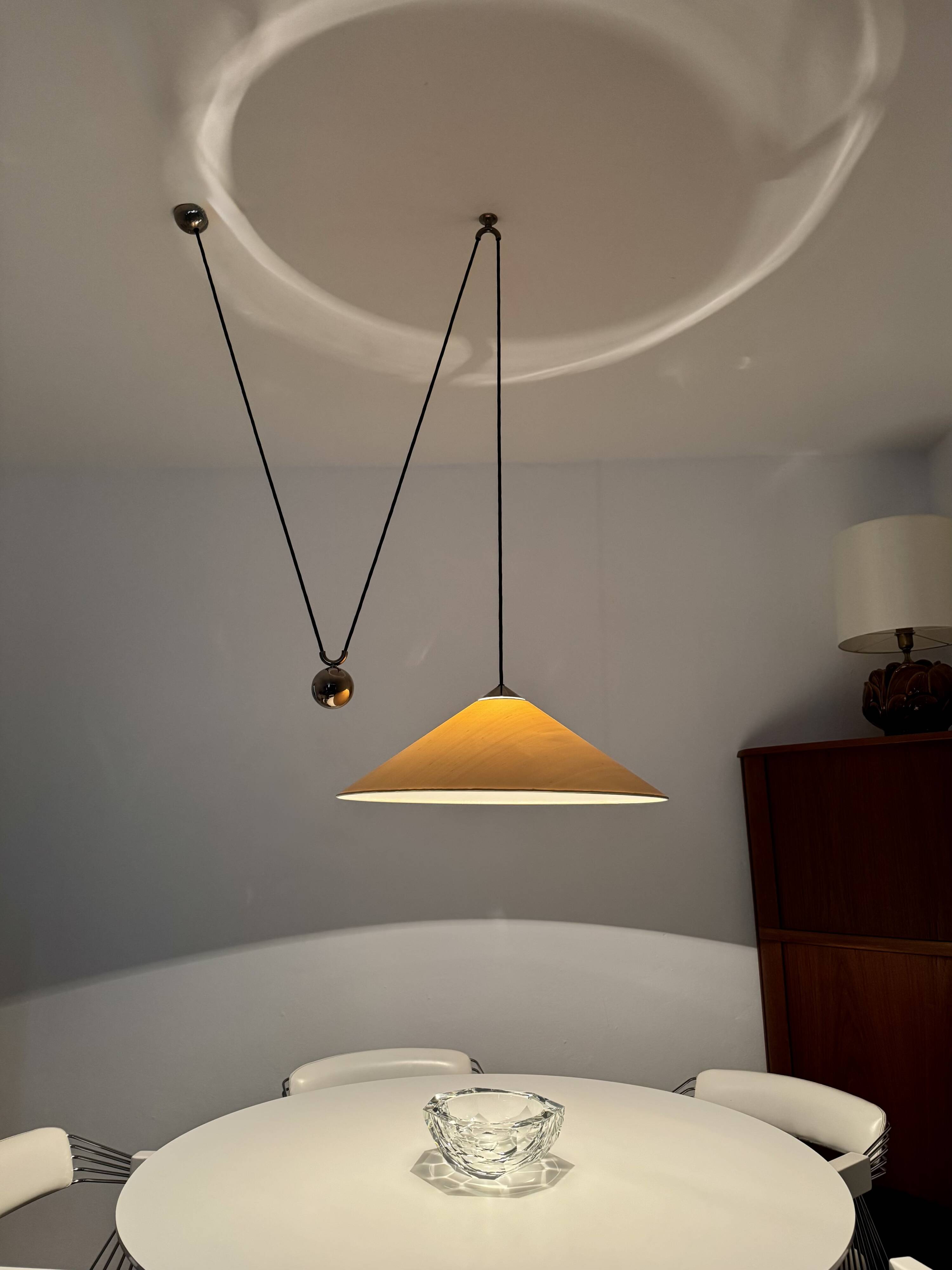 Large Adjustable Pendant Lamp with Counterweight by Florian Schulz