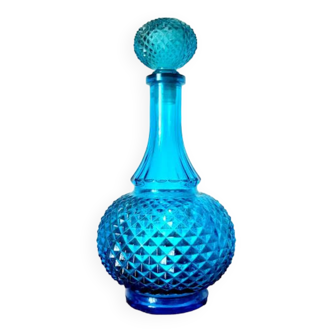 Carafe diamant bleu vintage