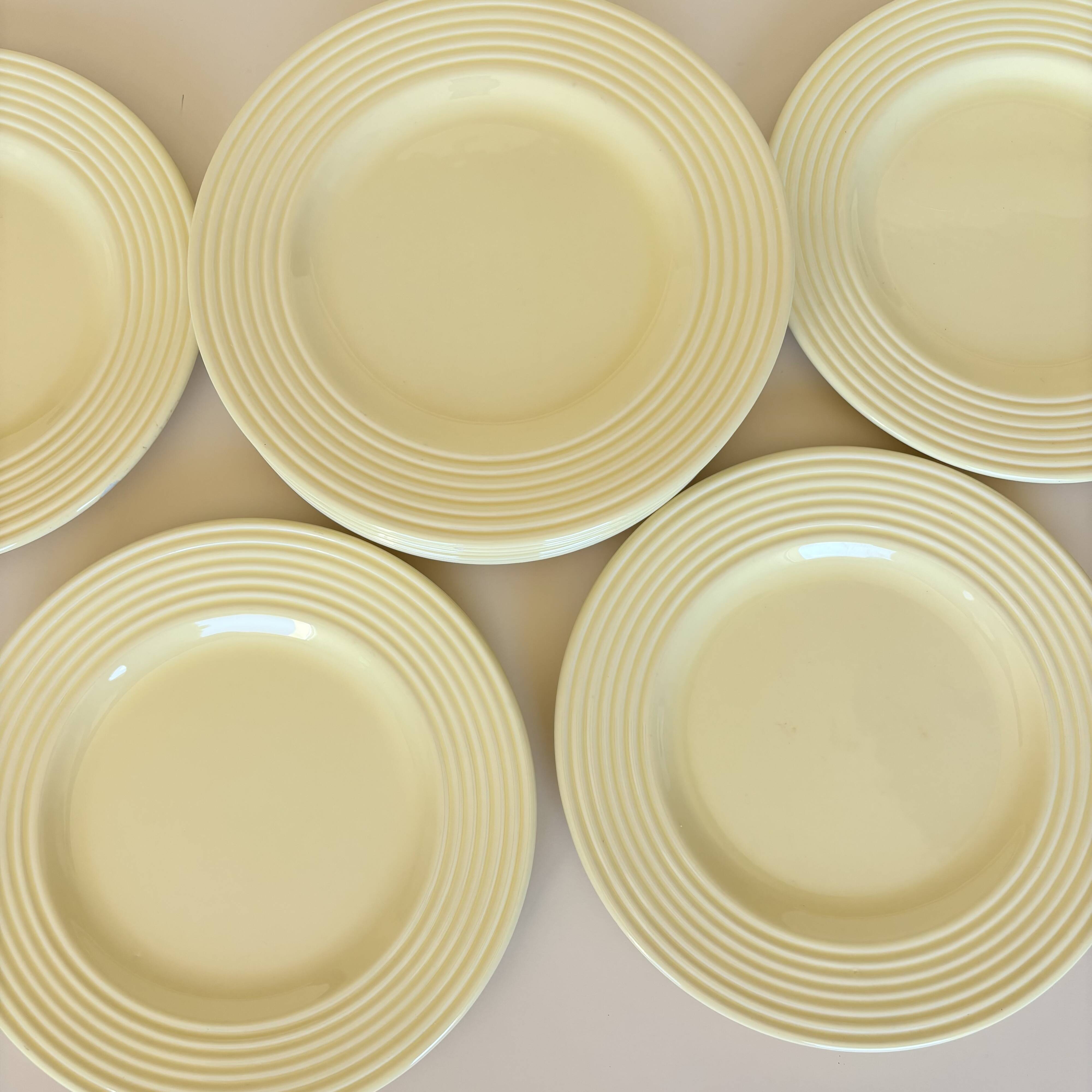 Vintage yellow dessert plates