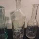 3 old blown glass bottles