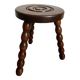 Tabouret tripode, porte-plante en bois